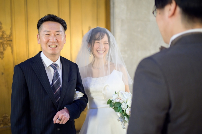 お父様にお引渡しシーンをお手伝い