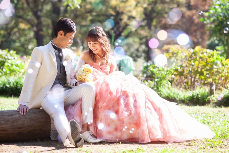 シャボン玉もキラキラ