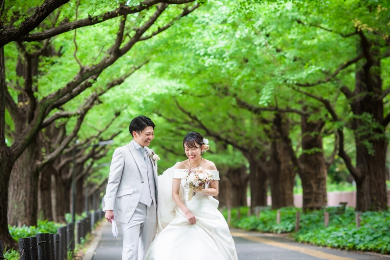 いちょう並木へも!