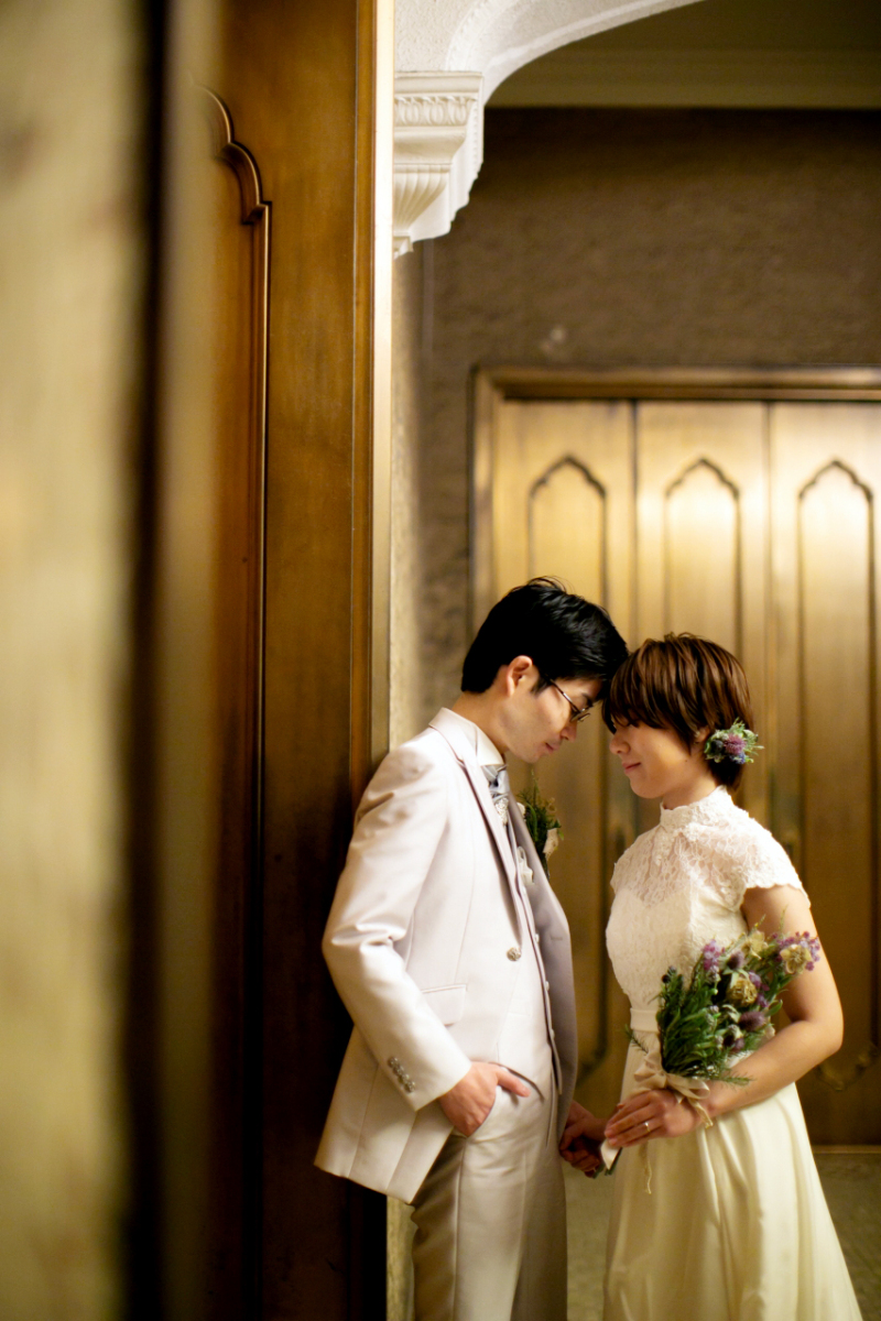 おでことおでこをあわせて