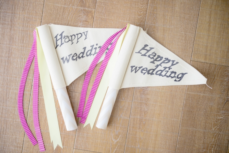 手作りフラッグでお色を統一！