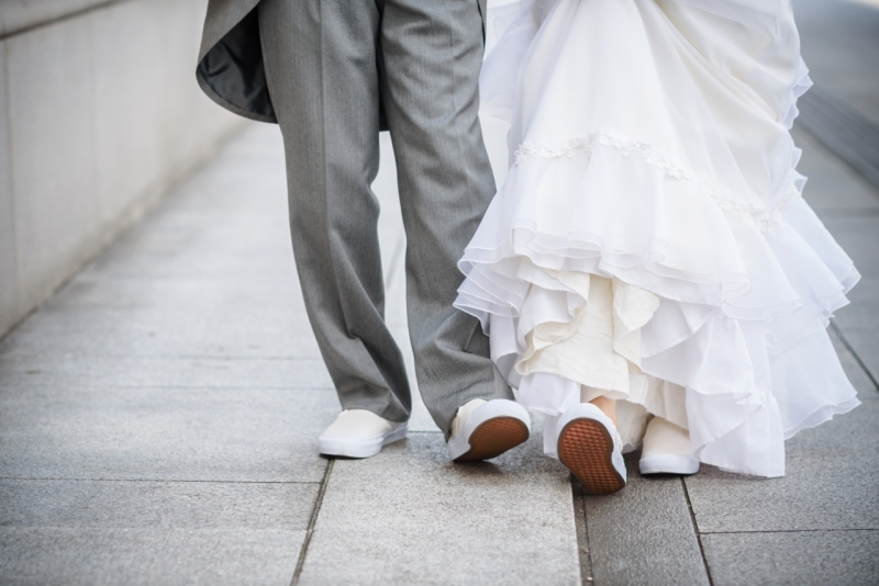 撮影ポイントまでは歩きやすいスニーカーで