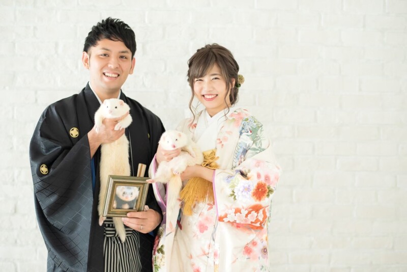和装でもペットと一緒の撮影OK★2着目お着物無料！