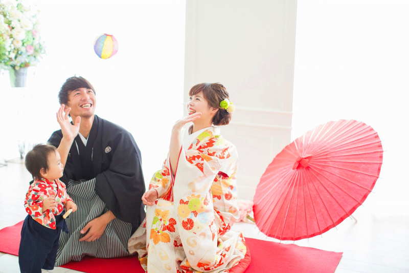 女性カメラマンが多いからお子様との撮影も安心。