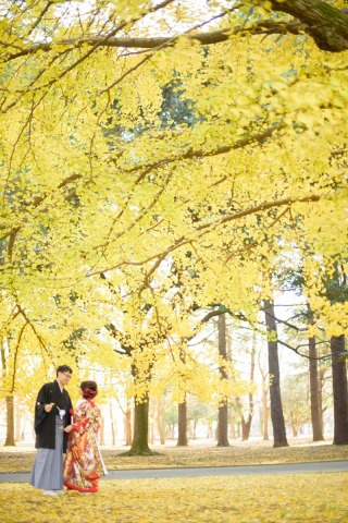 写真だけの結婚式　ecoo（エクー）_紅葉でフォトウエディング