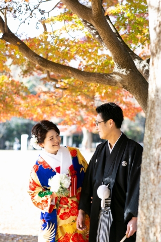 写真だけの結婚式　ecoo（エクー）_紅葉でフォトウエディング