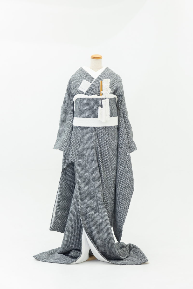 色掛下 黒しぼり柄 