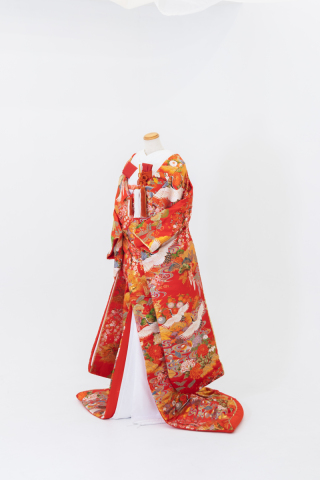 110 朱赤 飛翔 刺繍