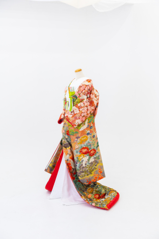 160 赤 松竹梅 刺繍