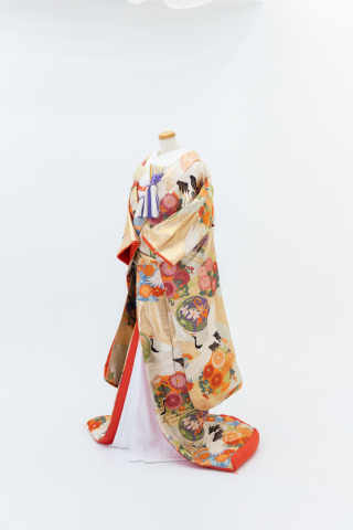 100 ゴールド 鶴丸菊 刺繍