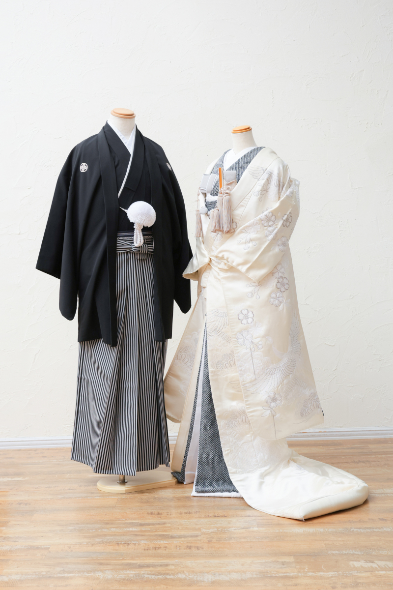 色掛下 黒しぼり柄 