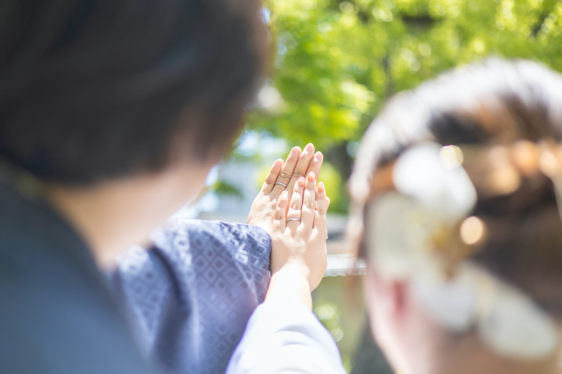 和装でロケーション