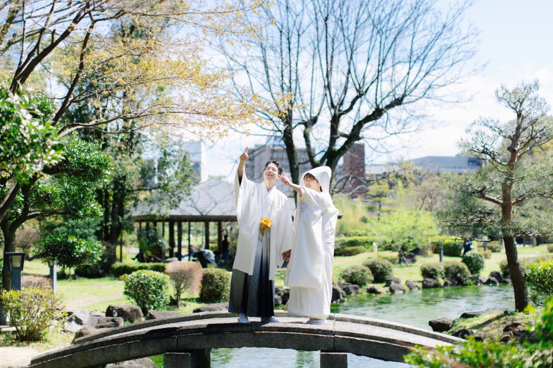 旧藤田邸庭園でロケーション撮影