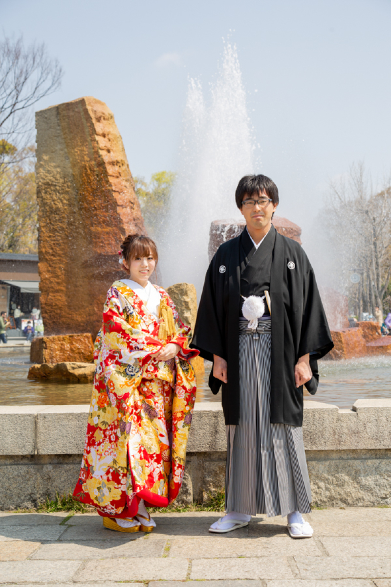 まずは入り口の噴水で記念写真☆