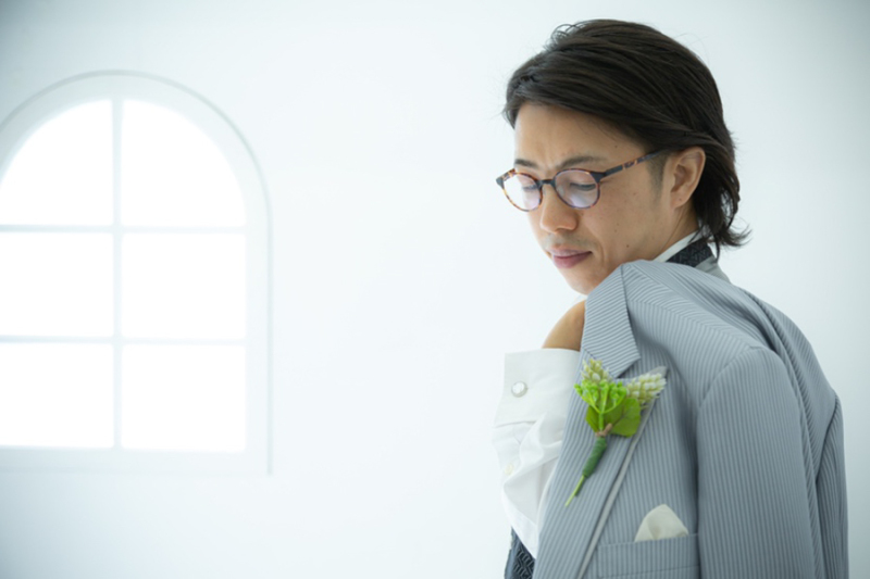 新郎様のヘアセットもさせていただきます