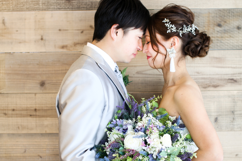 おでこを合わせて♪