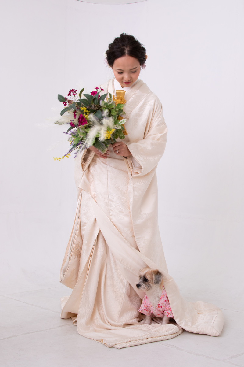 ご新婦様とワンちゃん