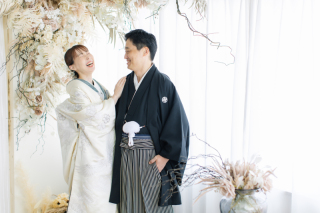 スタジオで和装