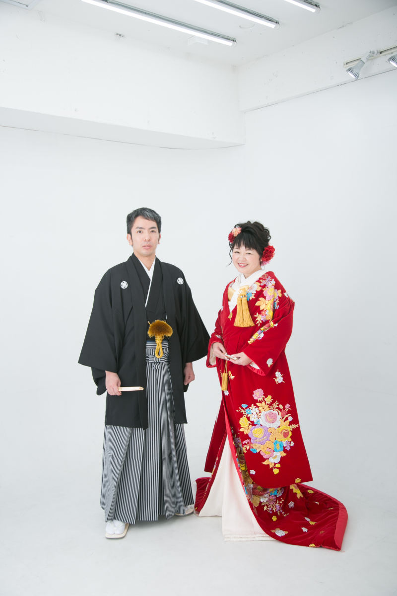 和装はスタジオで