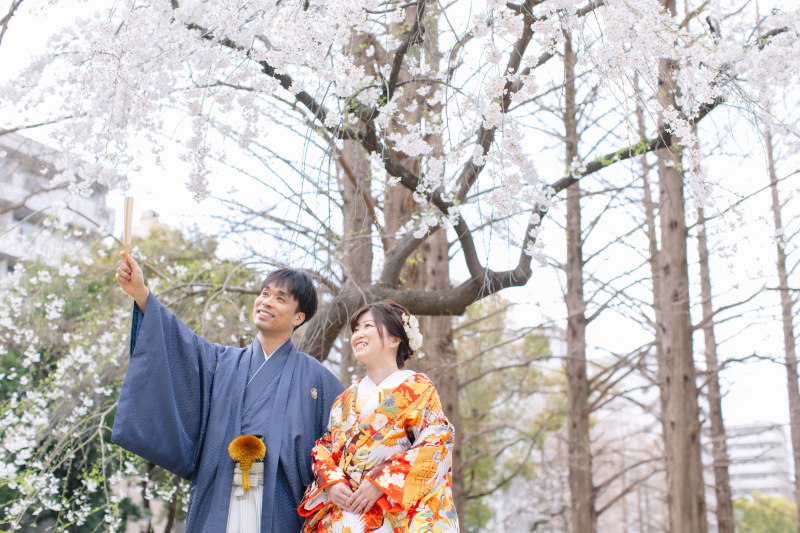 靱公園で桜ロケーション