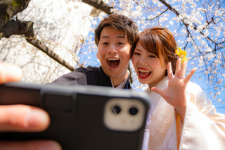 桜満開！ロケーション撮影