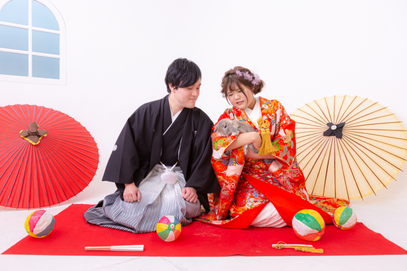 うさぎとフォトウェディング撮影♪