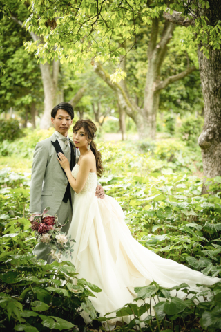 自然の温もり感じるフォトウェディング