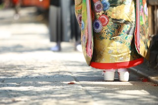 京都の観光地でロケーション撮影
