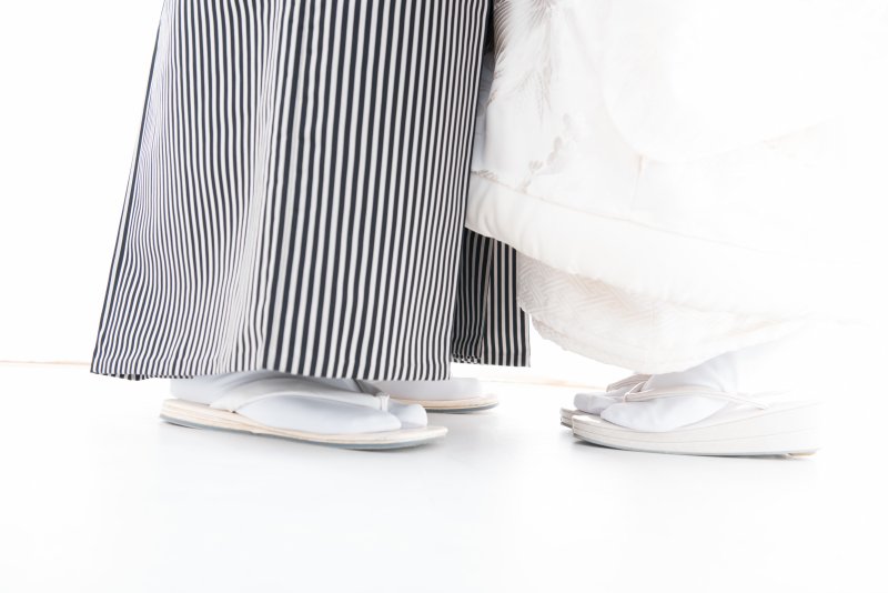 新婦様が少し背伸びして…