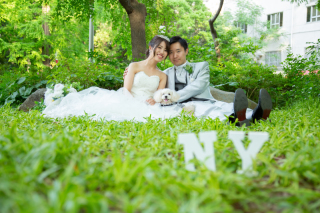 [靭公園ワンちゃんと一緒ロケーション撮影]