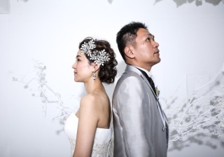 スタジオでウェディングフォト♪