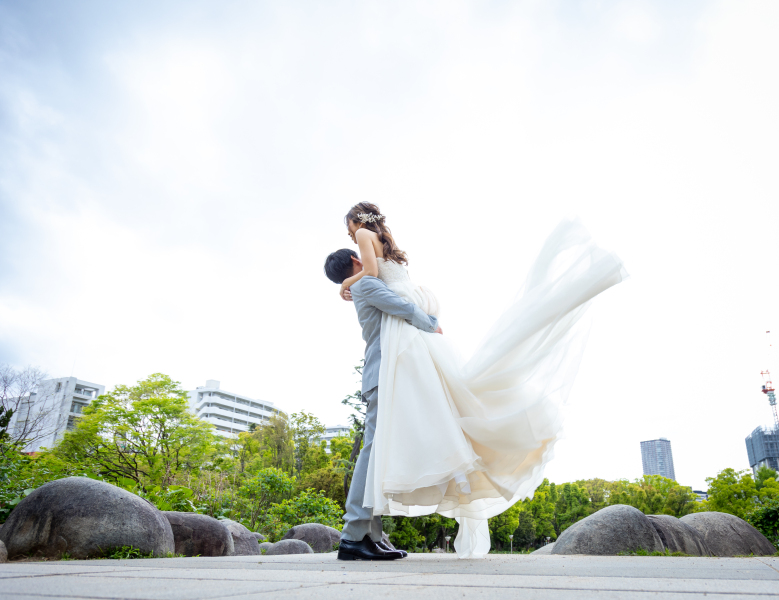 空と緑と素敵なお二人