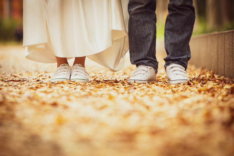 お揃いのスニーカー♡