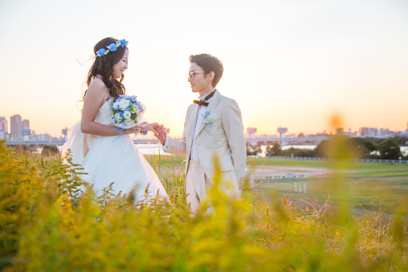 徐々に夕焼け空に