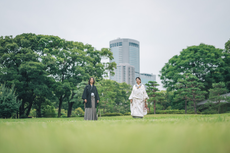 阿部写真館　大阪本町靭公園前店_庭園で撮影できる