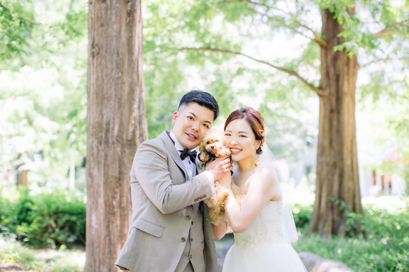 ペットとのお散歩を兼ねて撮影が出来ます！