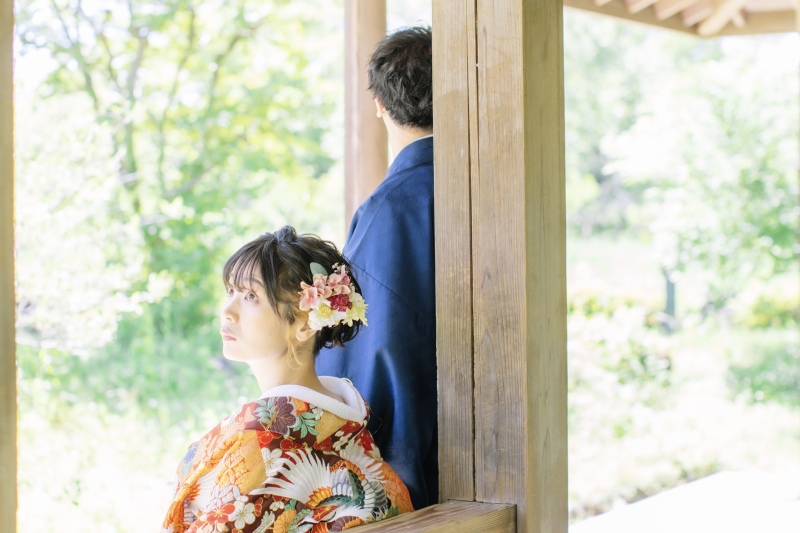 阿部写真館　大阪本町靭公園前店_庭園で撮影できる