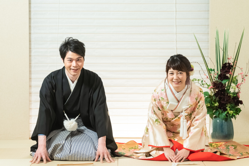 まずは畳ブースで