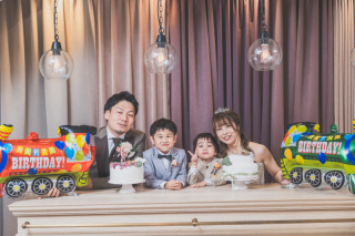 家族でフォトウエディング＊館内洋装