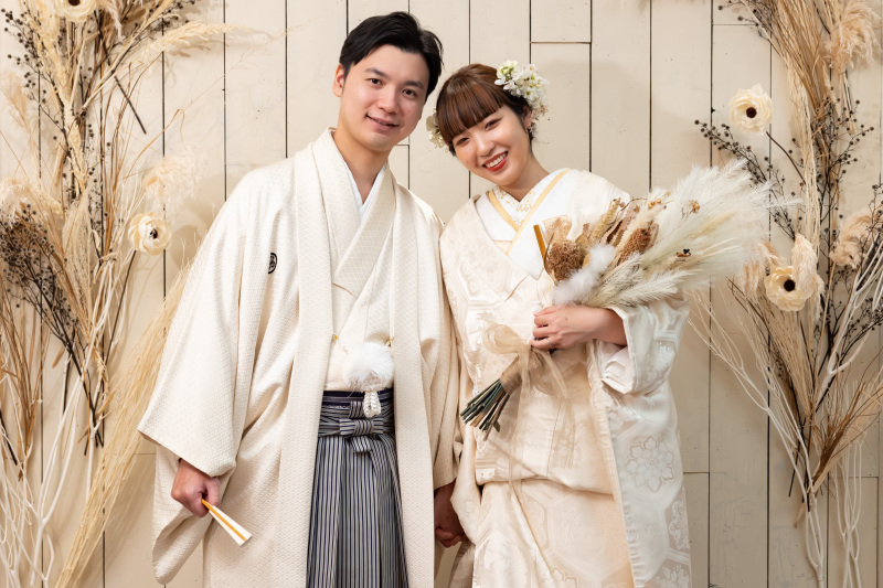 白紋付×白無垢