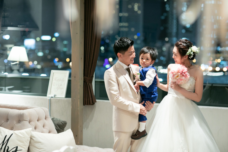 館内フォトでファミリーフォト♡