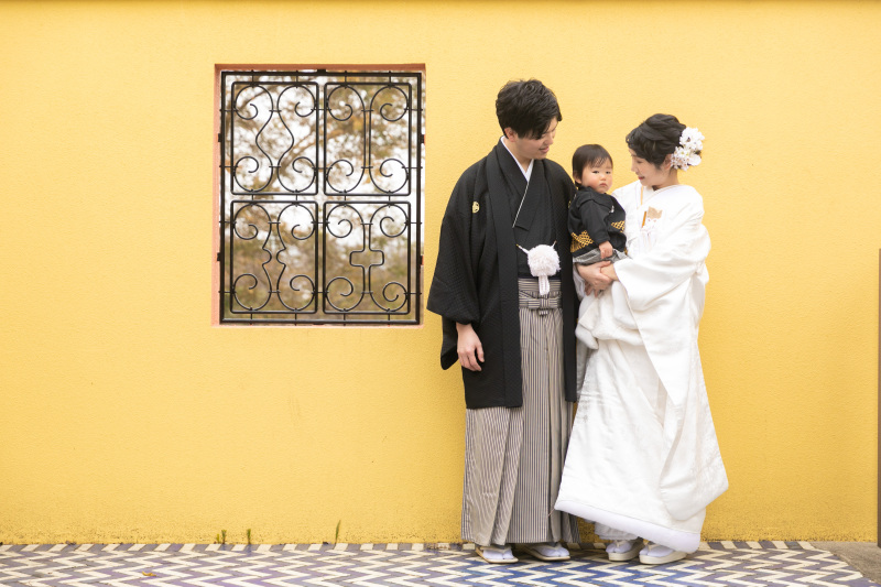 家族寄り添って...