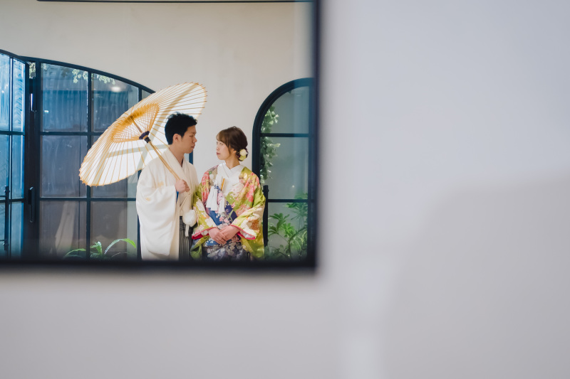 鏡ごしショット