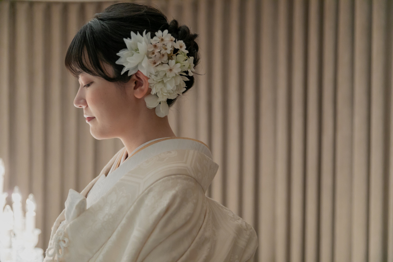 ヘッドアクセサリーで華やかさを