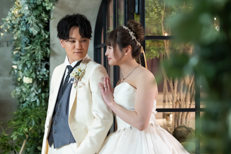 新郎様にそっと寄り添って❤︎