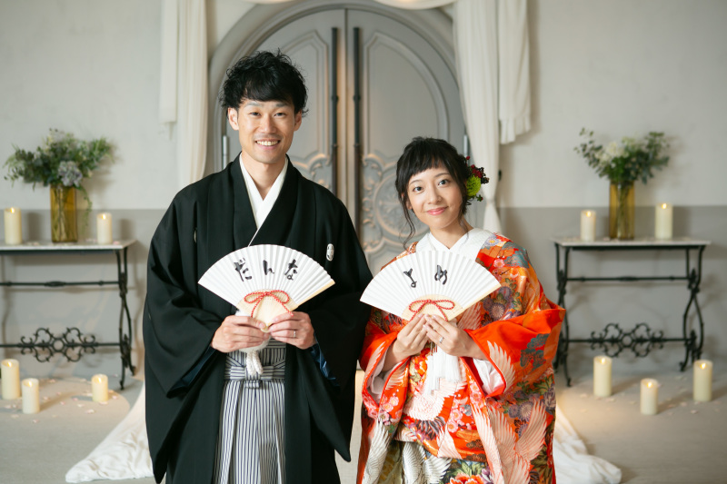 扇子を持って♡