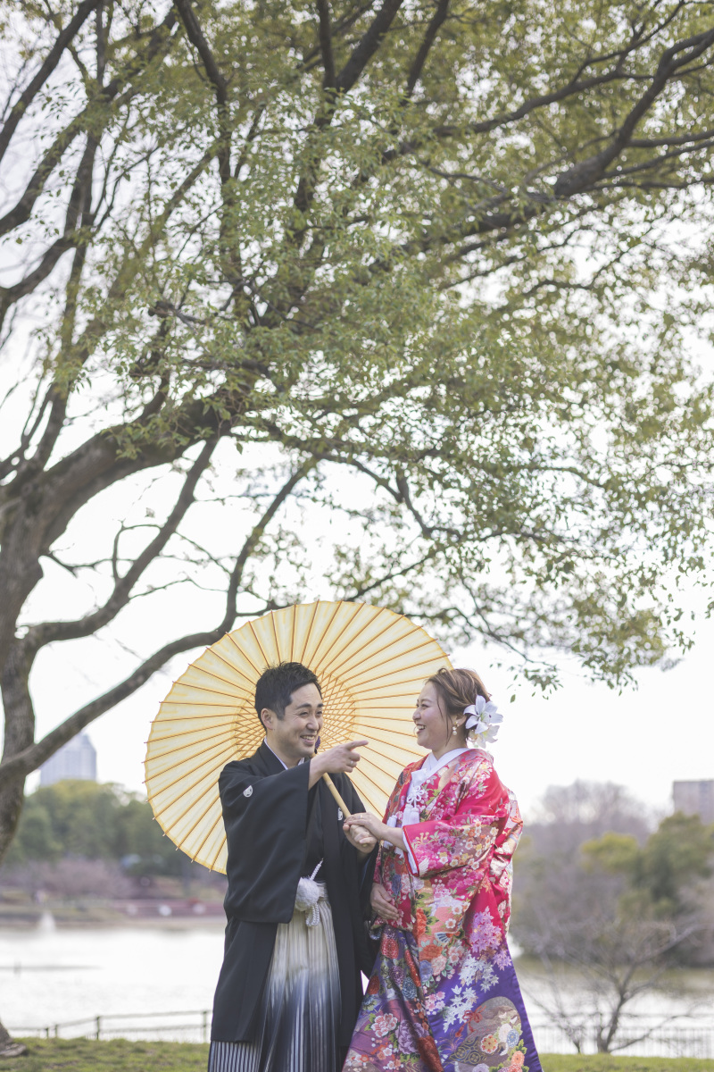 番傘を使用して