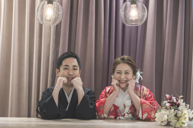 カウンターにて