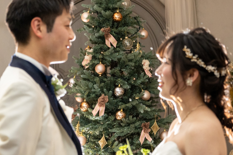 クリスマスツリーと