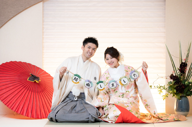 まずは、和装から撮影スタート!